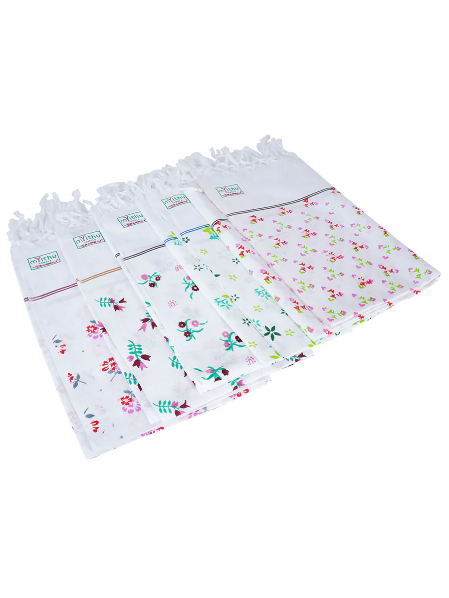 Cotton White Diamond Printed Bath Towel (Pack of 2) - Image 11