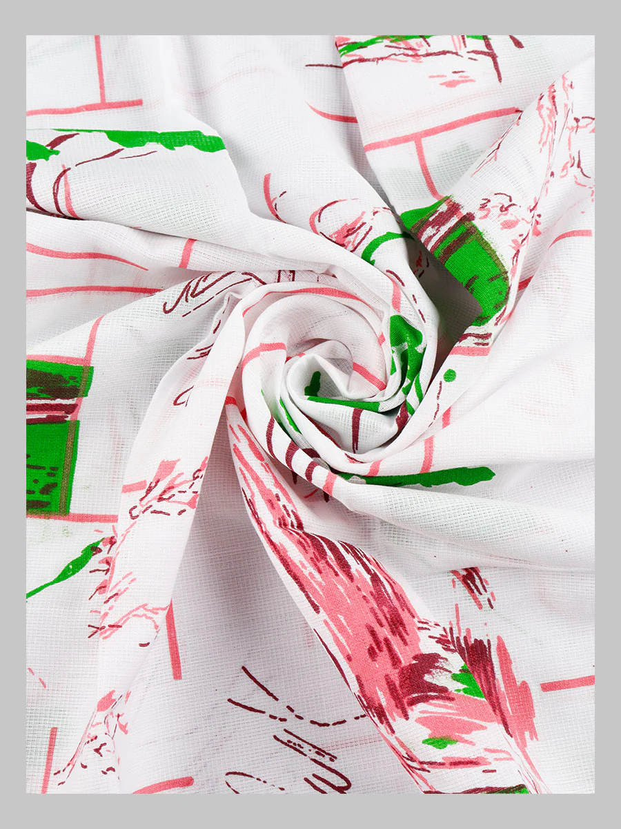 Cotton White Diamond Printed Bath Towel (Pack of 2) - Image 9