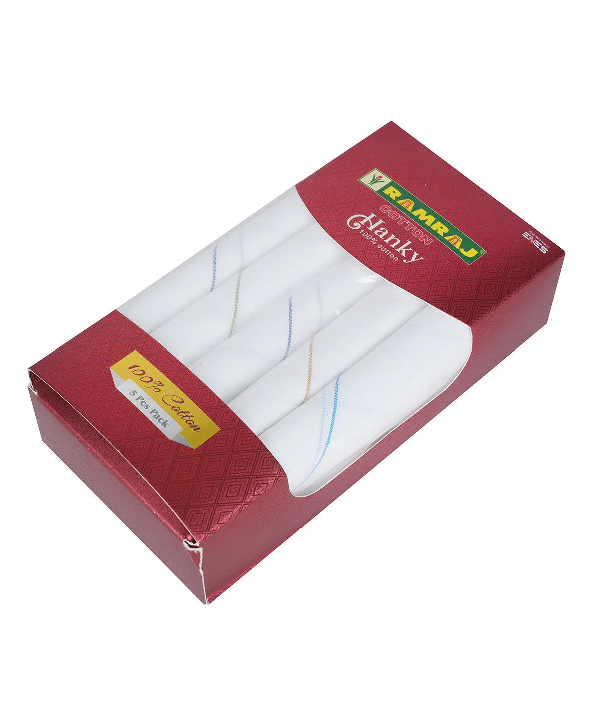 Cotton White Hand Kerchief (5 in 1) - Image 4