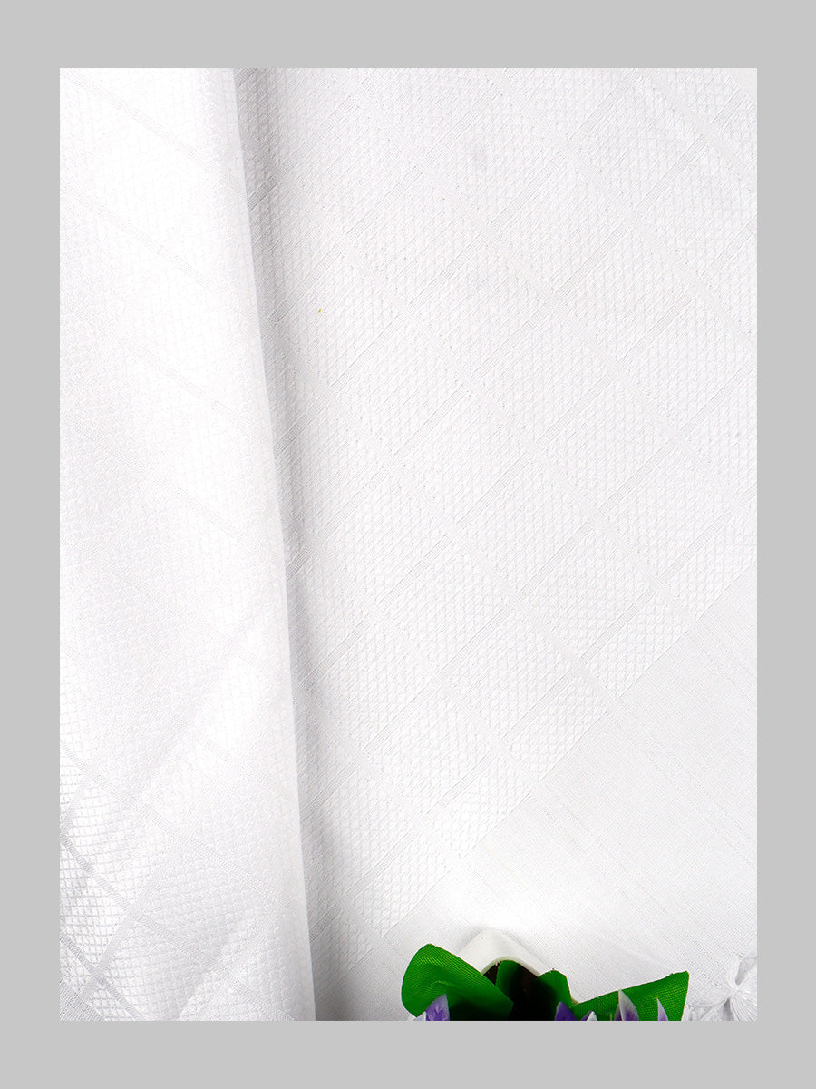 Cotton White Plain Bath Towel Flora ( Pack of 2) - Image 3