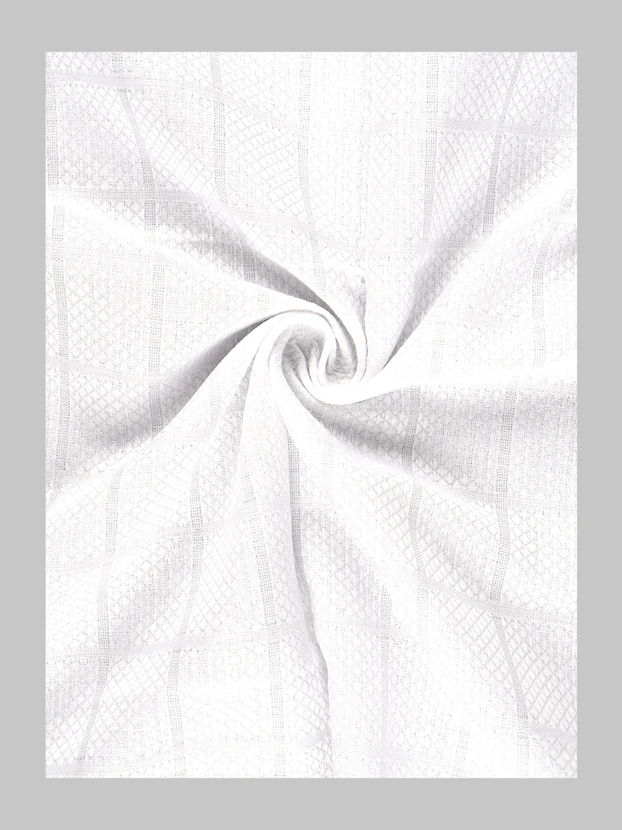 Cotton White Plain Bath Towel Flora ( Pack of 2) - Image 4