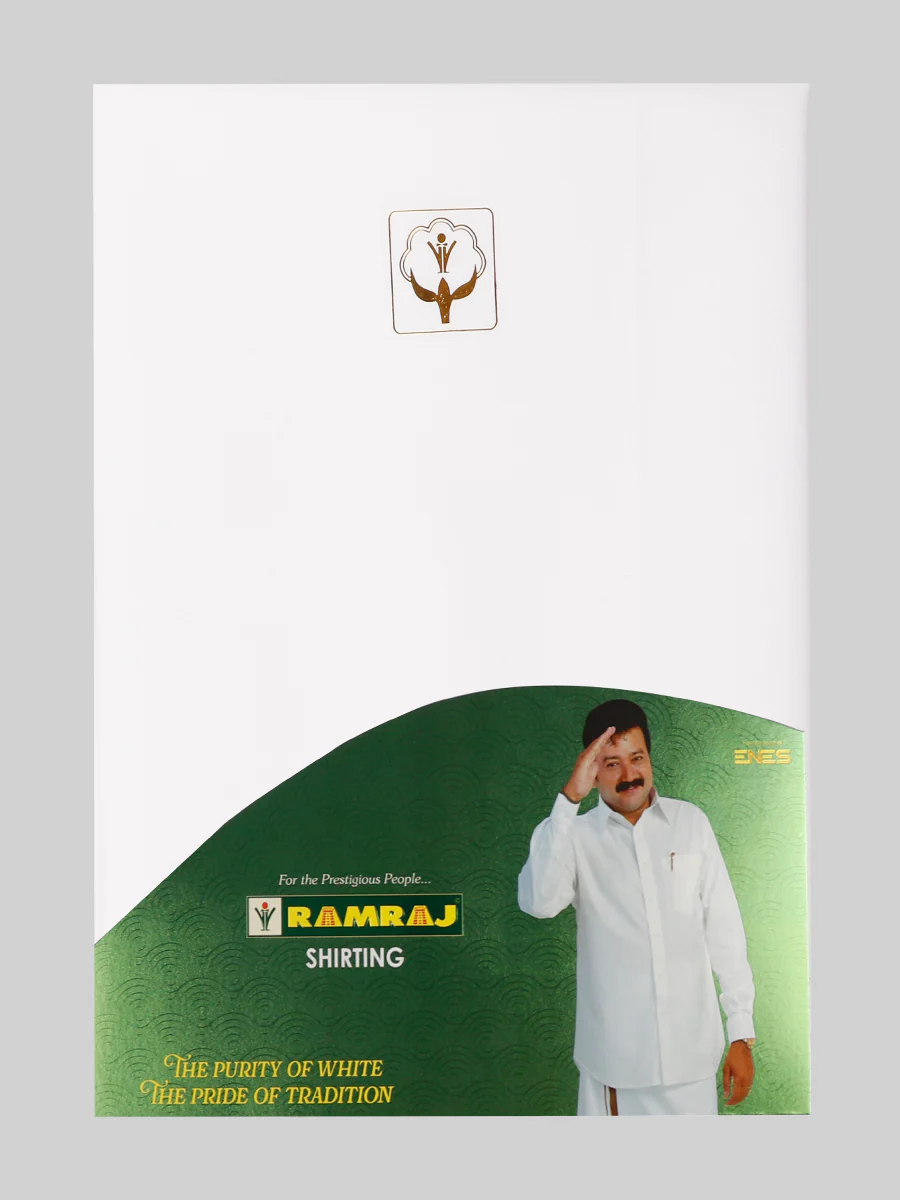 Cotton White Shirt Fabric Utsav 2M - Image 6