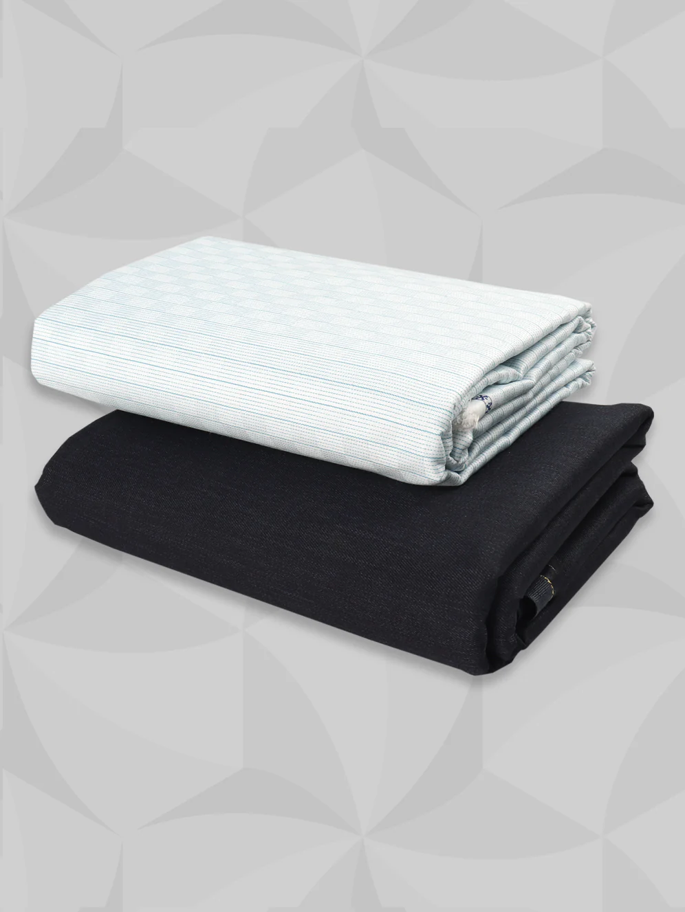 Cotton White Shirting & Blue Suiting Fabric Gift Box KK146 - Image 3