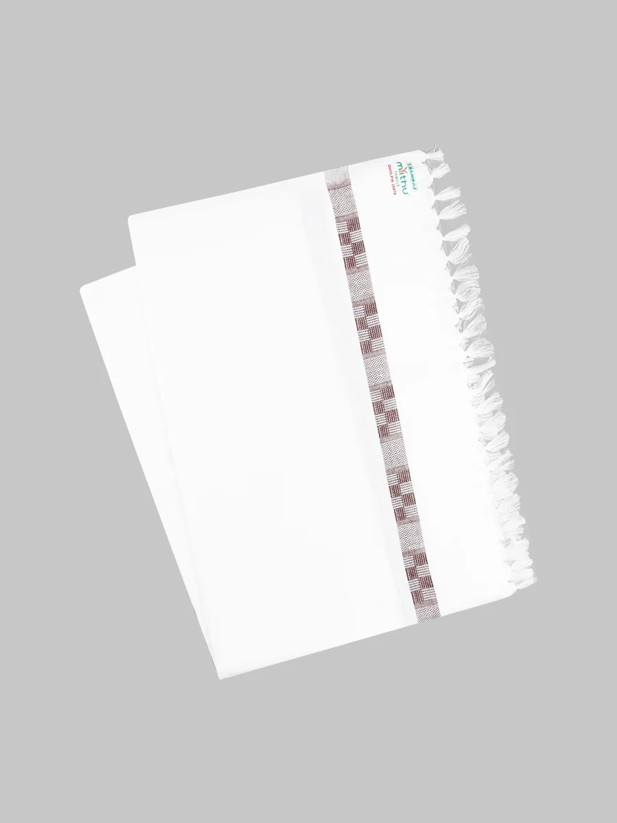 Cotton White with Assorted Border Bath Towel Dholpin - Image 3