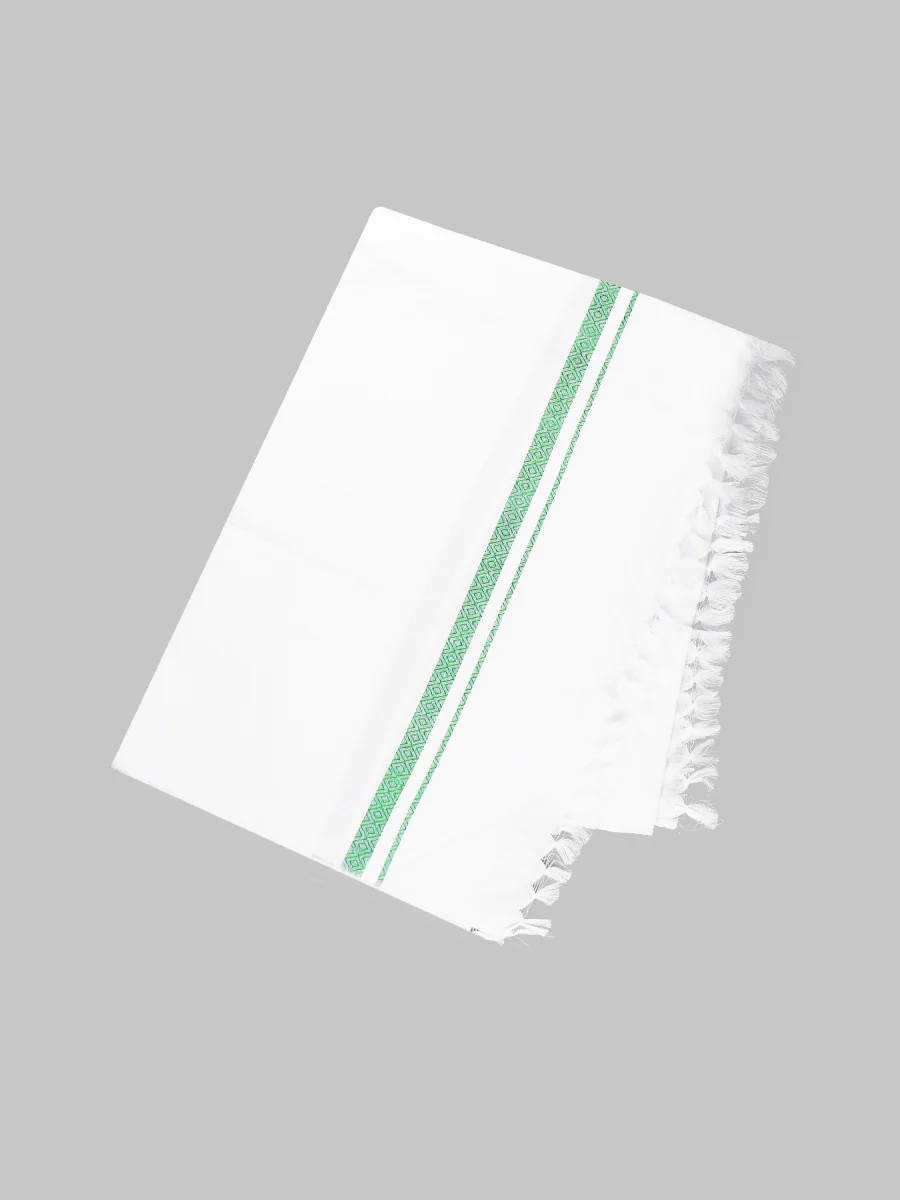 Cotton White with Assorted Border Bath Towel Dholpin - Image 6