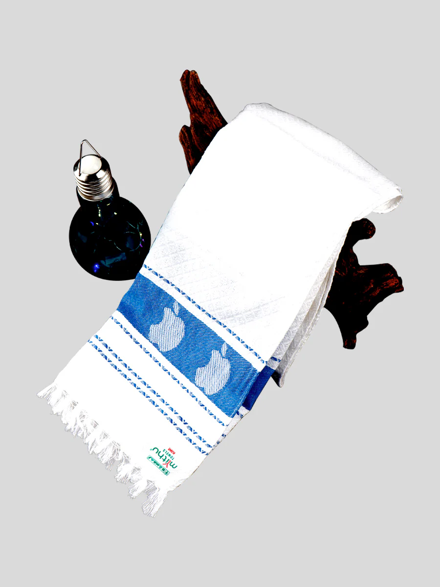 Cotton White with Assorted Border Bath Towel Kiwi - Image 3
