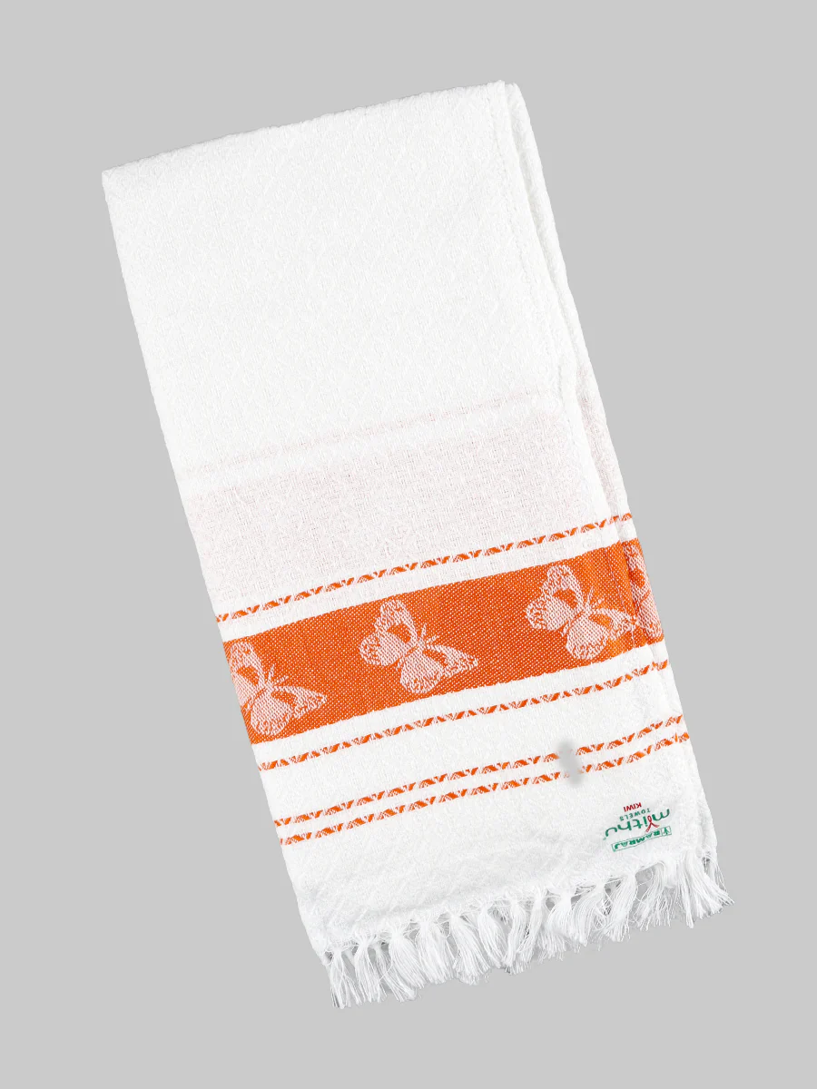 Cotton White with Assorted Border Bath Towel Kiwi - Image 8