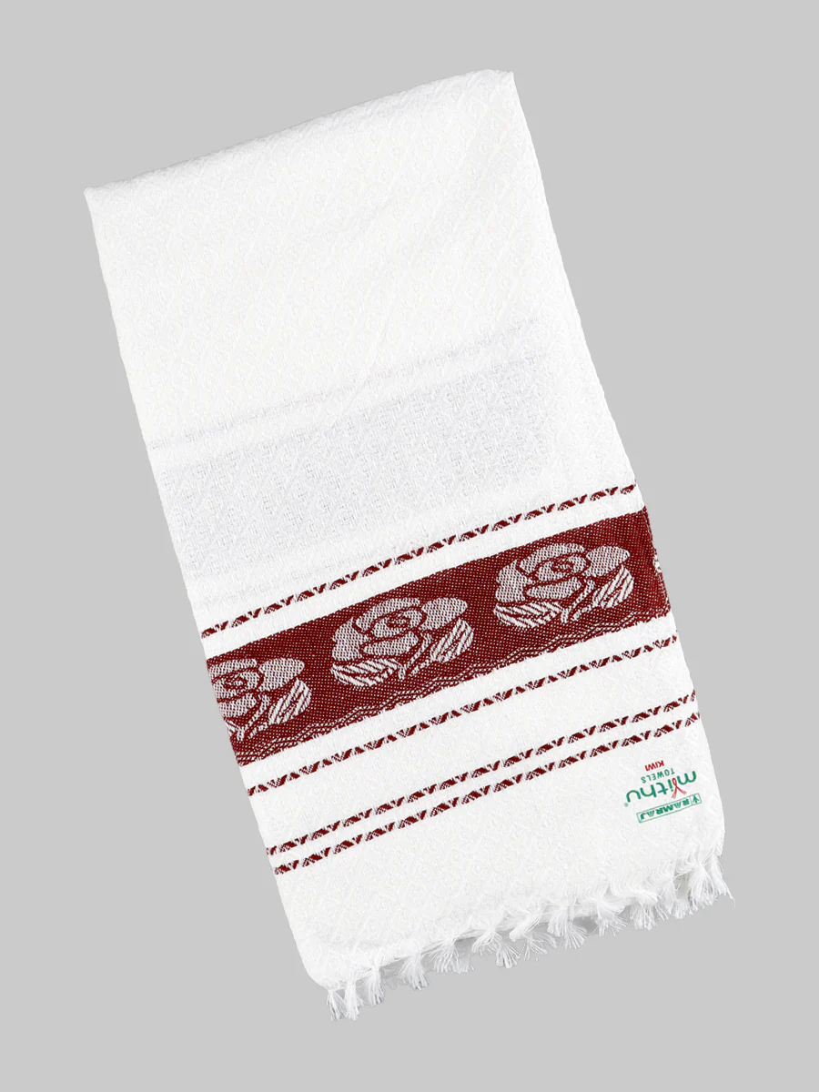 Cotton White with Assorted Border Bath Towel Kiwi - Image 9