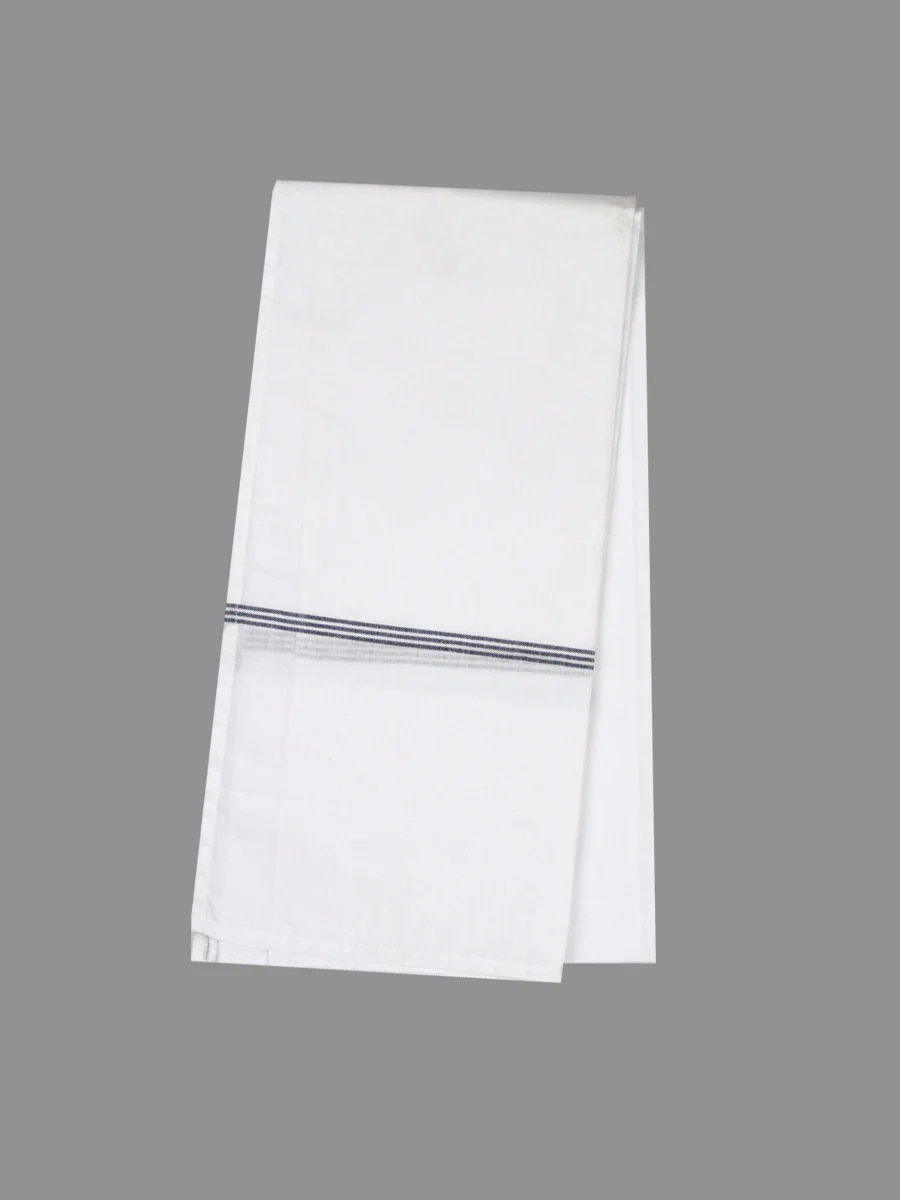 Cotton White with Assorted Border Bath Towel M/W 134 (Pack of 4) - Image 5
