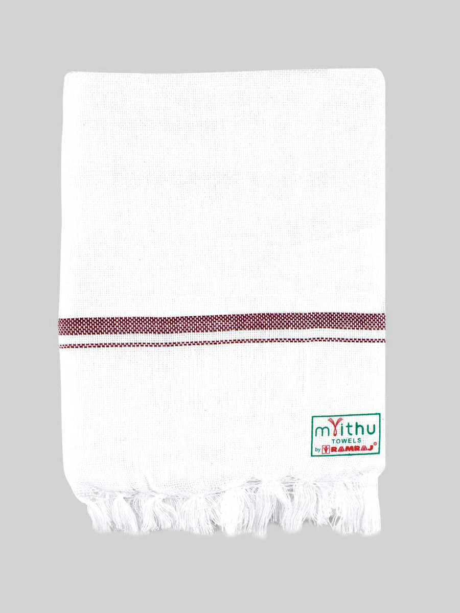 Cotton White with Assorted Border Bath Towel NO4091 (Pack of 4) - Image 10
