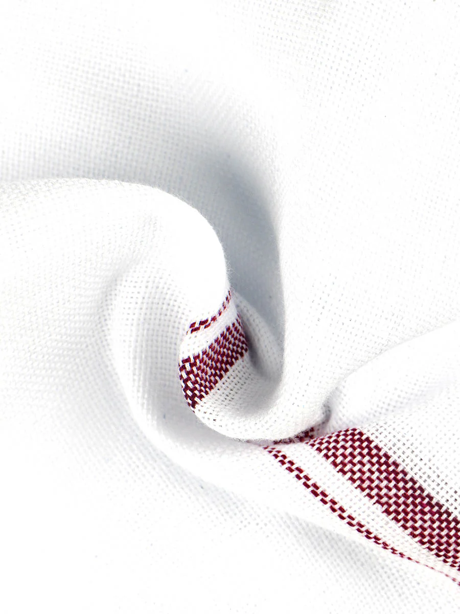Cotton White with Assorted Border Bath Towel NO4091 (Pack of 4) - Image 3