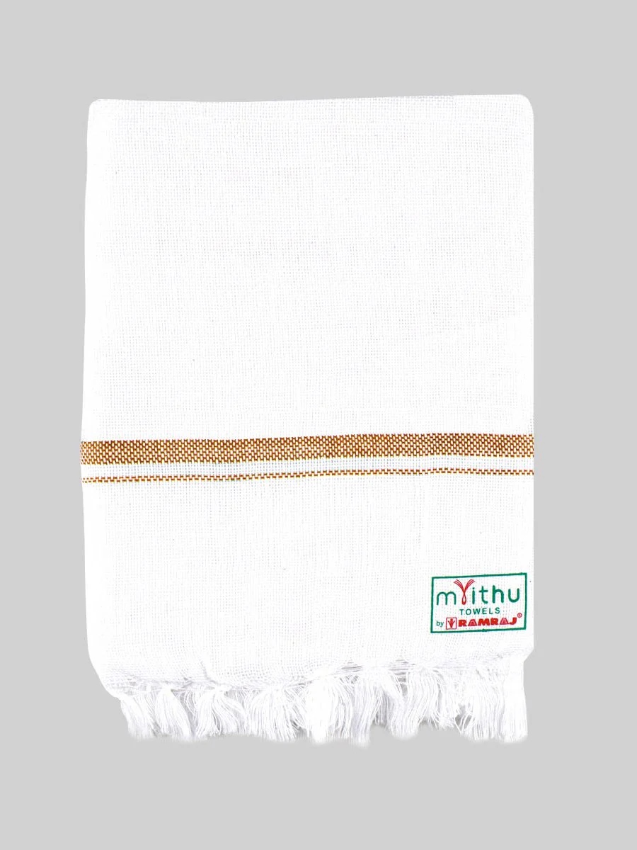 Cotton White with Assorted Border Bath Towel NO4091 (Pack of 4) - Image 7