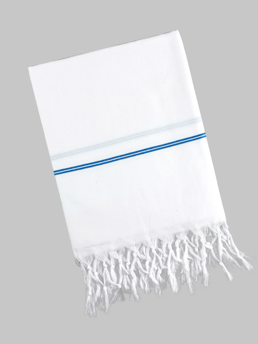 Cotton White with Assorted Border Bath Towel Relaxer - Image 4