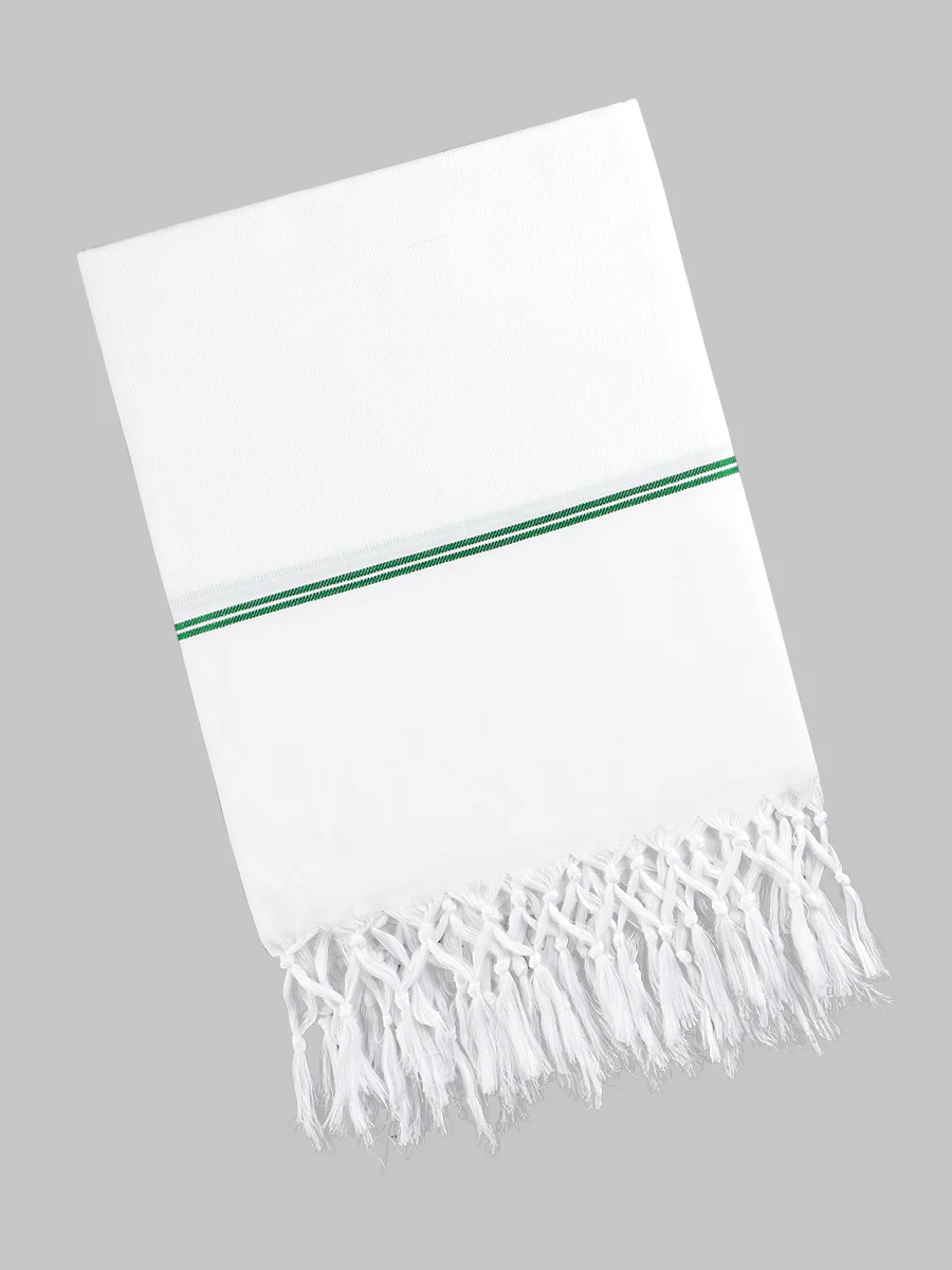 Cotton White with Assorted Border Bath Towel Relaxer - Image 5