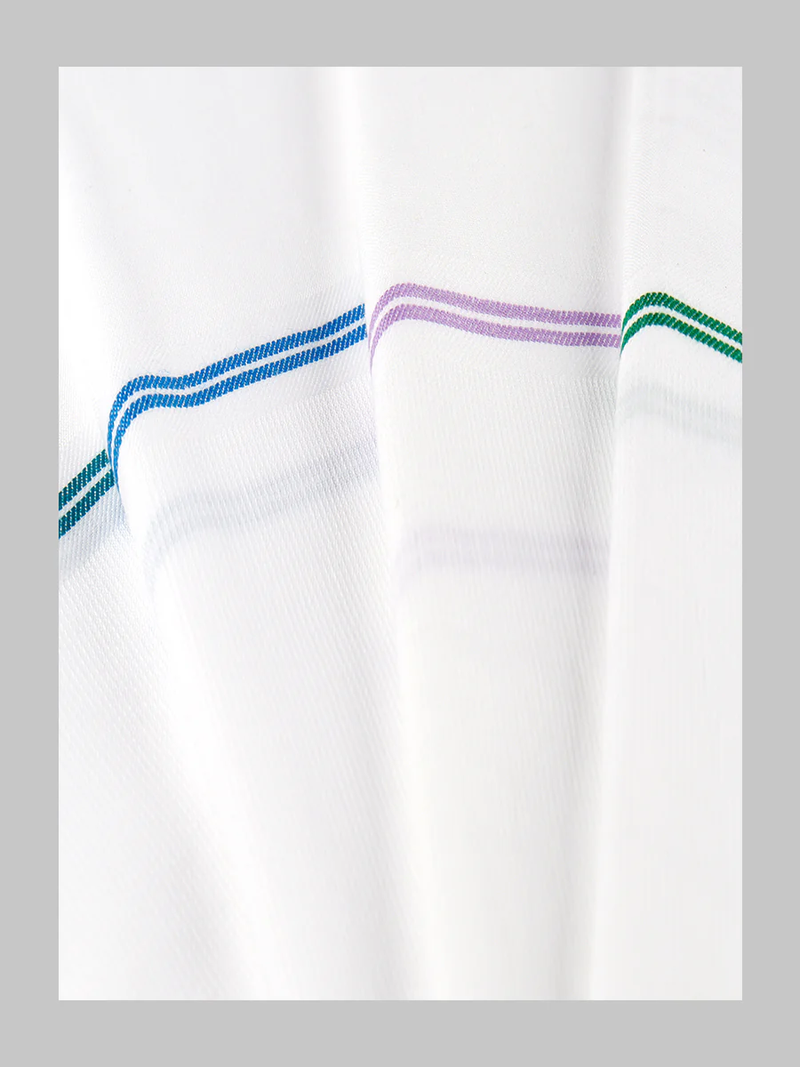 Cotton White with Assorted Border Bath Towel Relaxer - Image 7