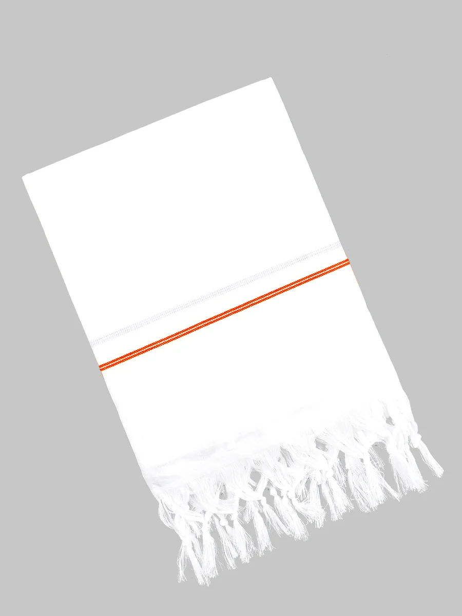 Cotton White with Assorted Border Bath Towel Relaxer (Pack of 2) - Image 3