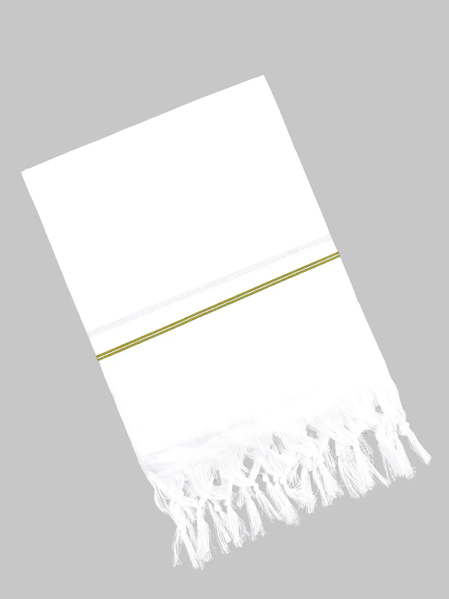 Cotton White with Assorted Border Bath Towel Relaxer (Pack of 2) - Image 4