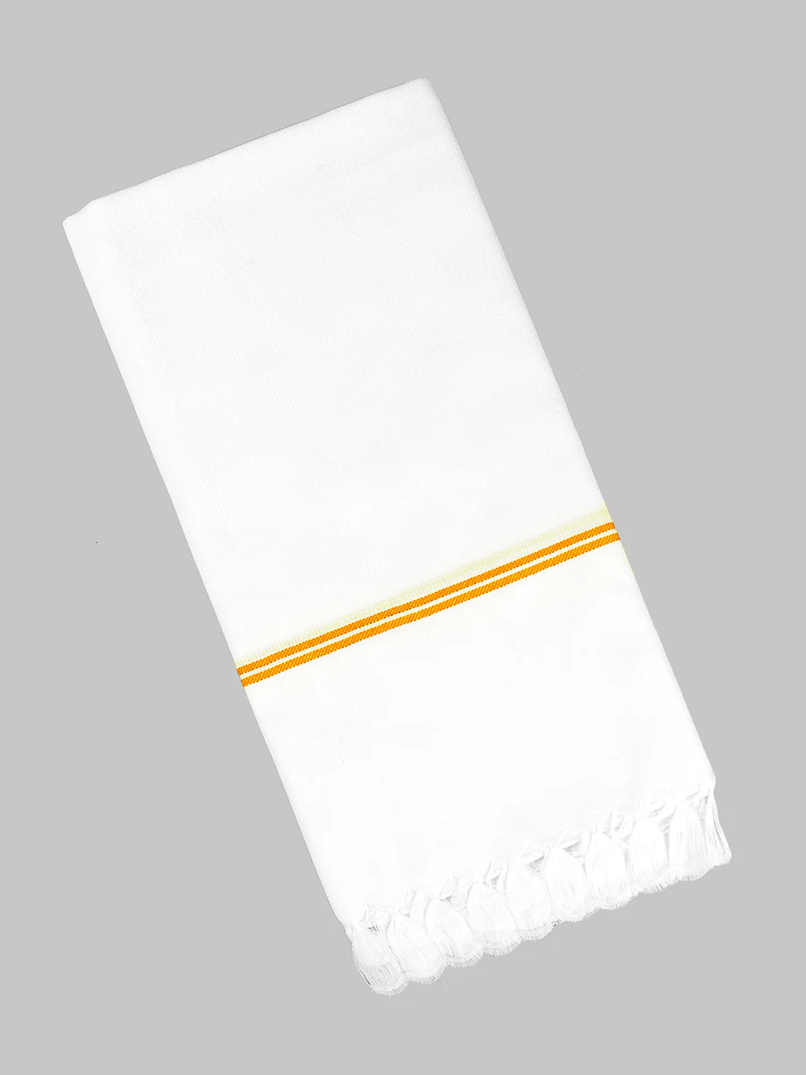 Cotton White with Assorted Border Bath Towel Special Matty (3 PCs Pack) - Image 4