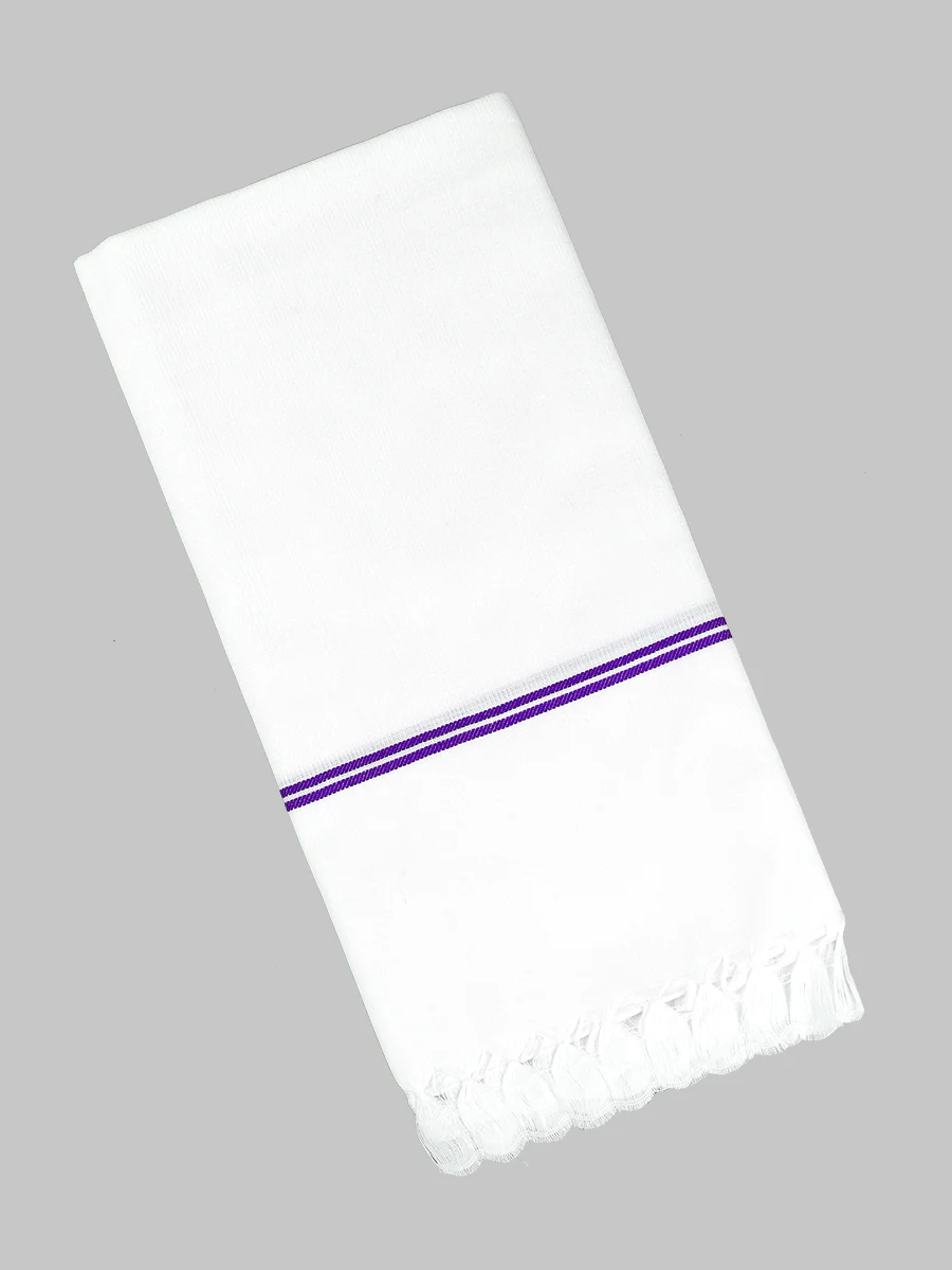 Cotton White with Assorted Border Bath Towel Special Matty (3 PCs Pack) - Image 5