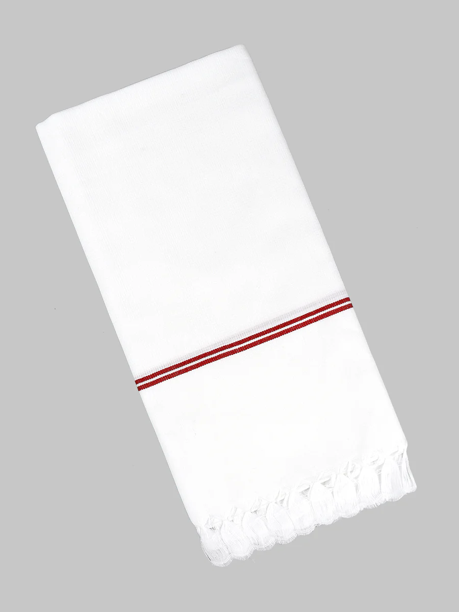 Cotton White with Assorted Border Bath Towel Special Matty (3 PCs Pack) - Image 6
