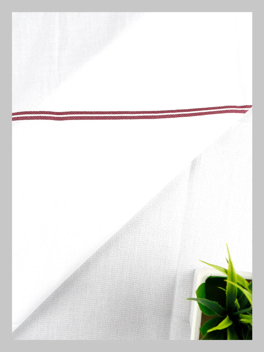 Cotton White with Assorted Border Bath Towel Special Matty (3 PCs Pack) - Image 9