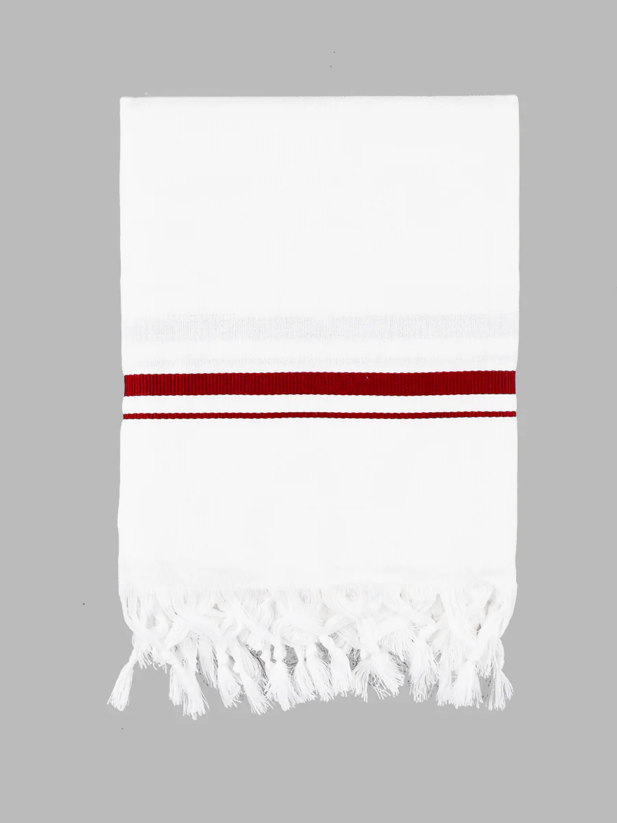 Cotton White with Assorted Border Bath Towel Tiger BB (Pack of 2) - Image 4