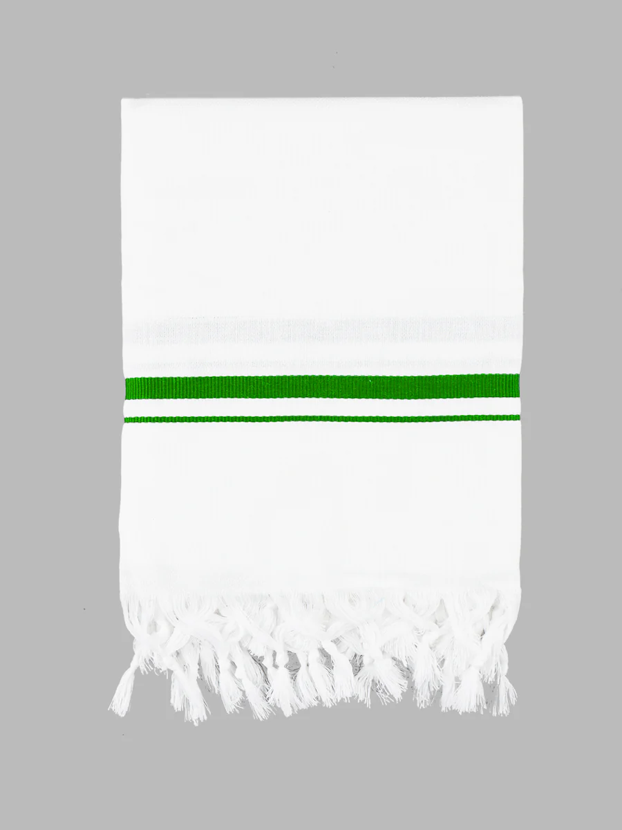 Cotton White with Assorted Border Bath Towel Tiger BB (Pack of 2) - Image 5