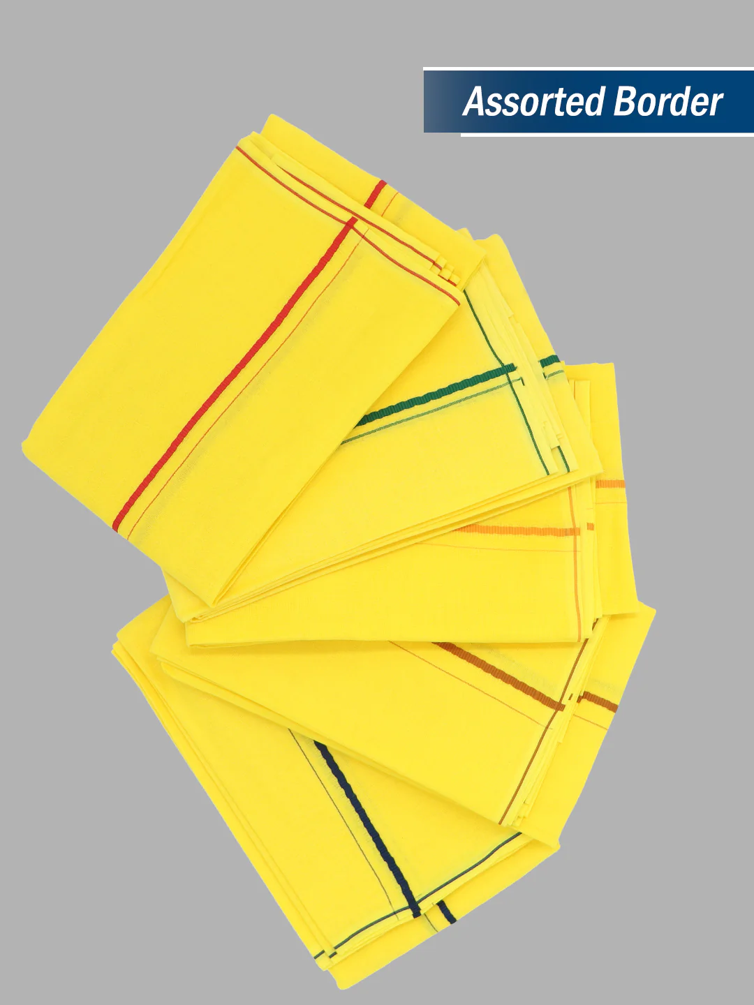 Devotional Yellow Towel with Small Border (Pack of 2)