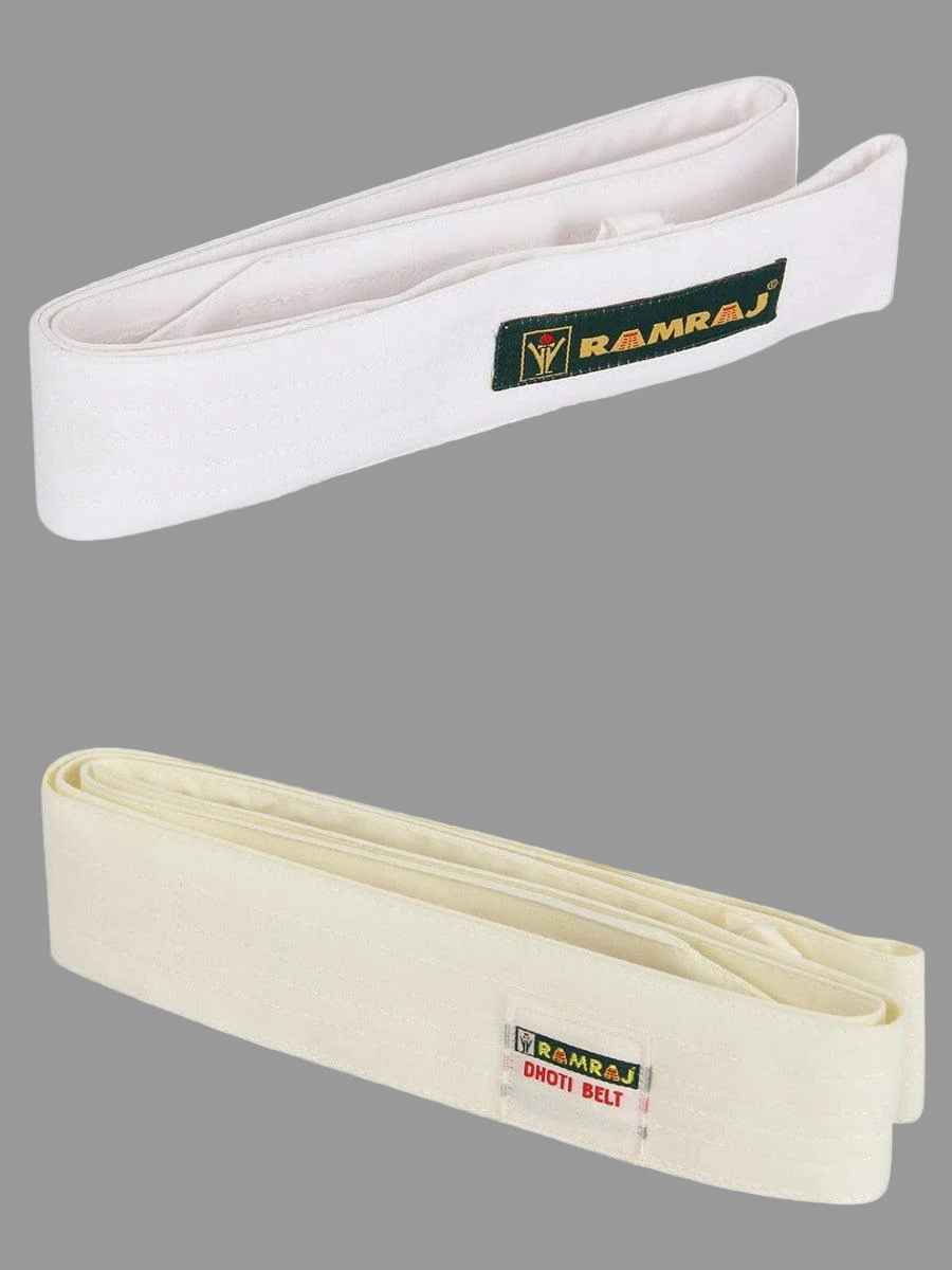Dhoti Belts White & Cream - Image 2