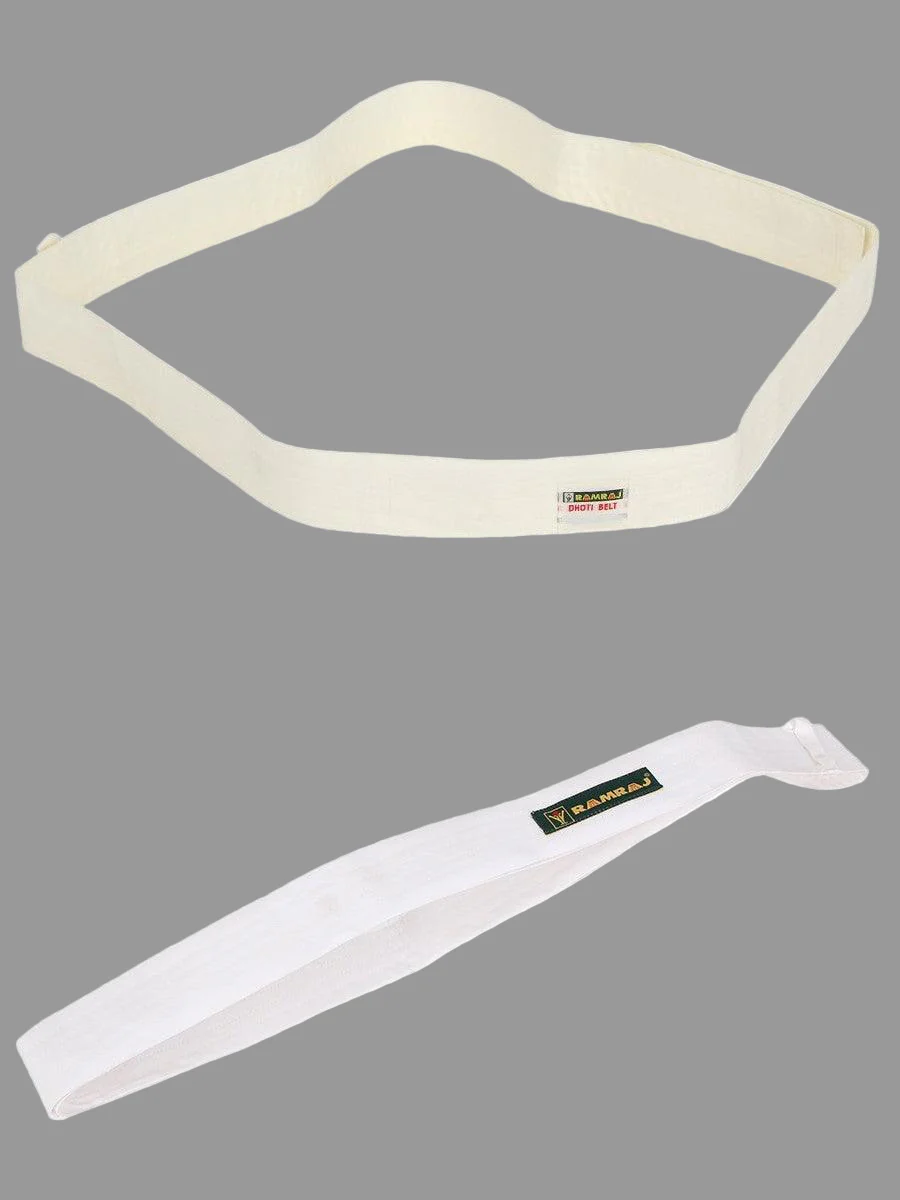 Dhoti Belts White & Cream - Image 3