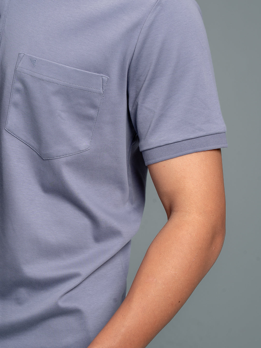 Extra Long Staple Cotton Polo Amethyst Grey - Image 3
