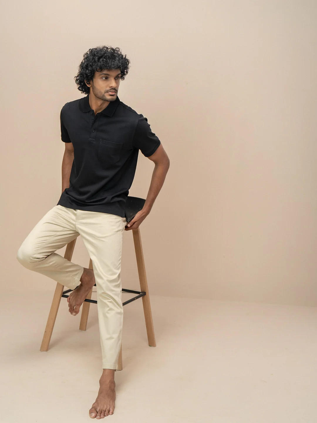 Extra Long Staple Cotton Polo Black - Image 4