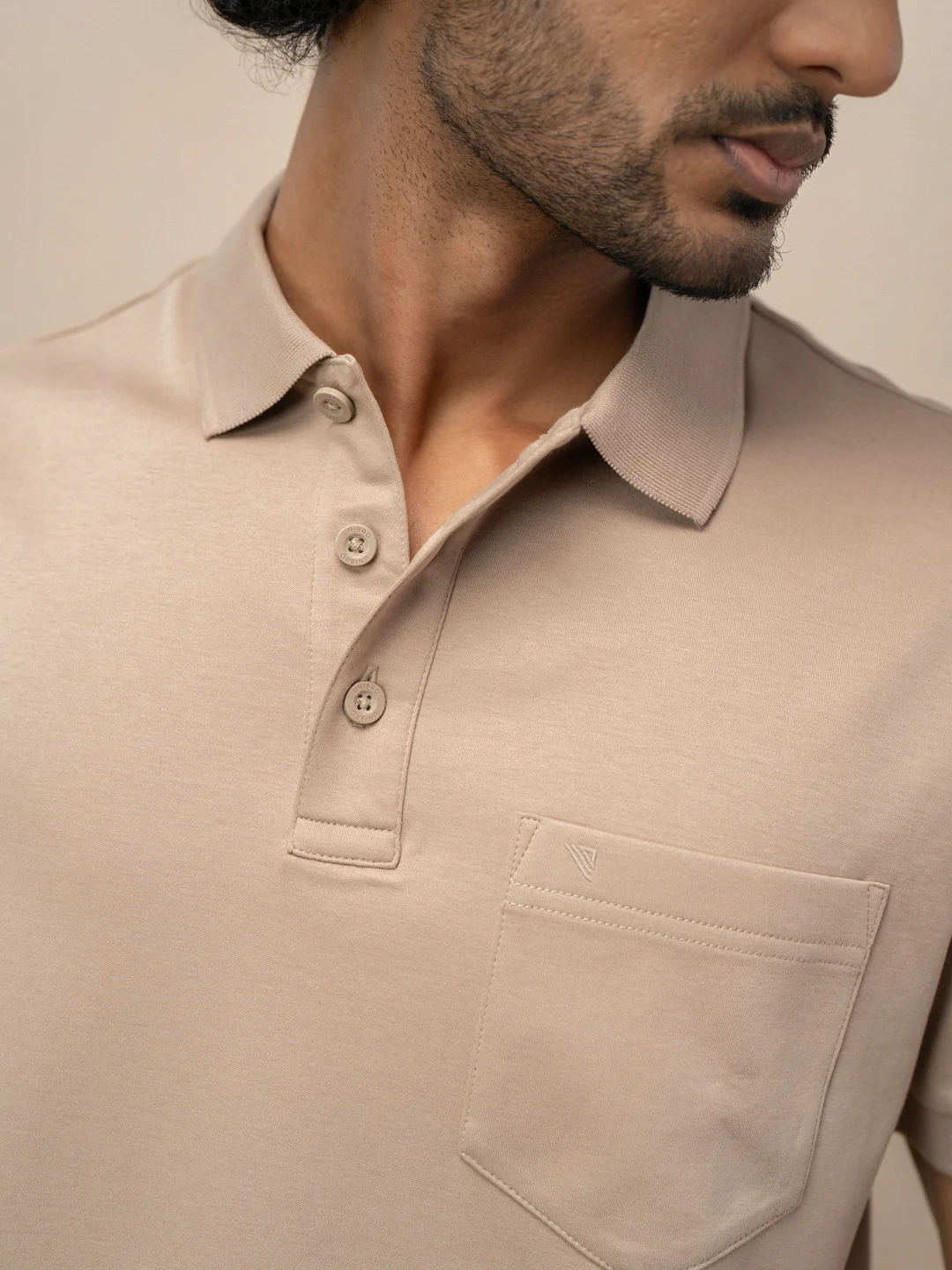 Extra Long Staple Cotton Polo Desert Beige - Image 2