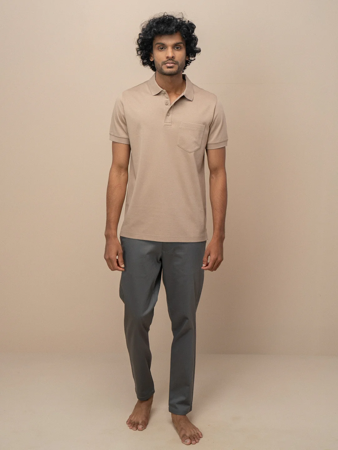 Extra Long Staple Cotton Polo Desert Beige - Image 5