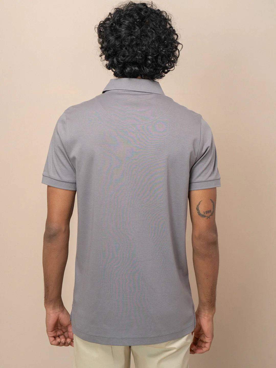 Extra Long Staple Cotton Polo Grey - Image 3
