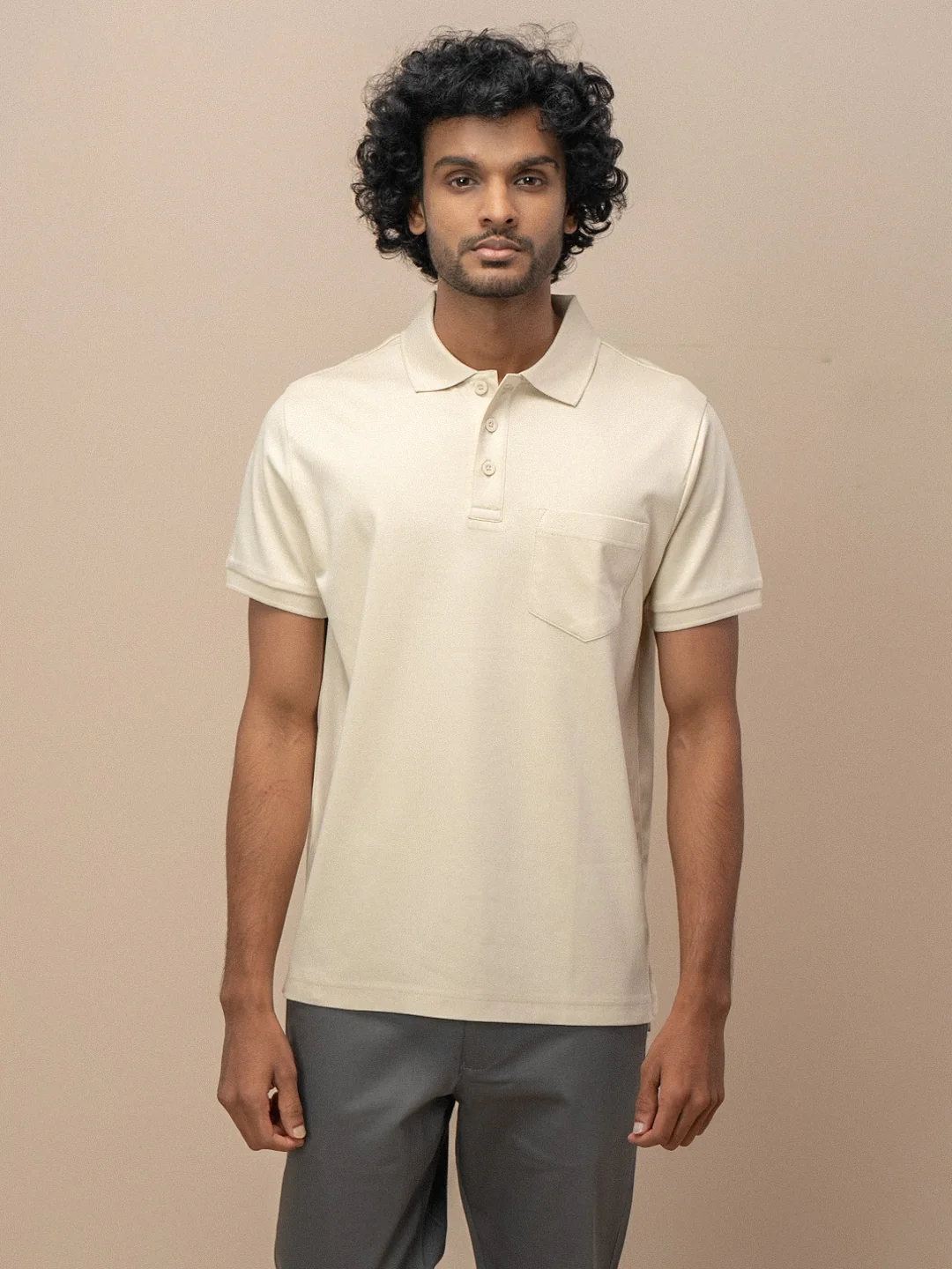 Extra Long Staple Cotton Polo Ivory Cream