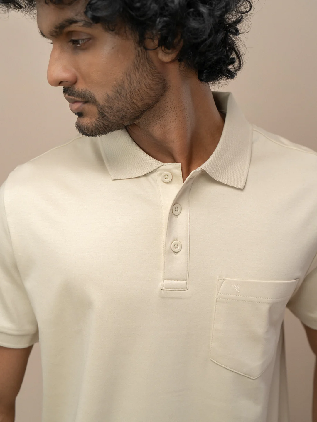 Extra Long Staple Cotton Polo Ivory Cream - Image 3
