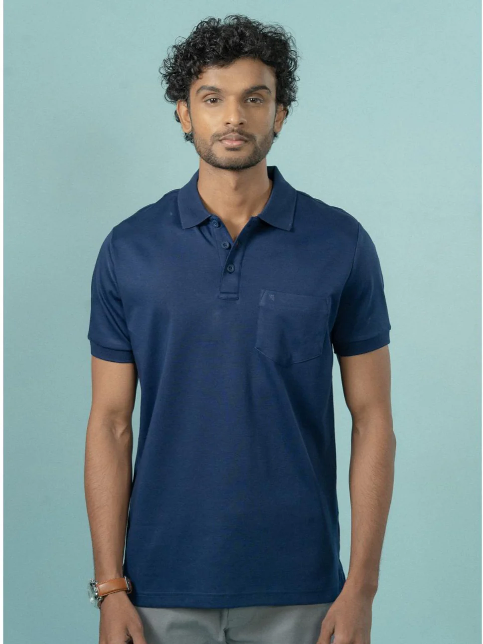 Extra Long Staple Cotton Polo Marine Royal