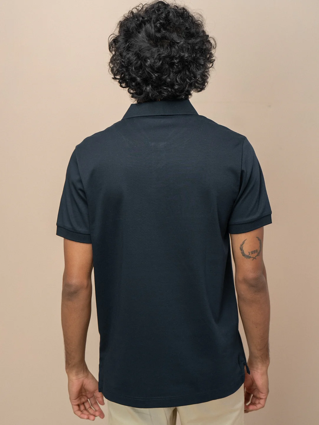 Extra Long Staple Cotton Polo Navy - Image 3