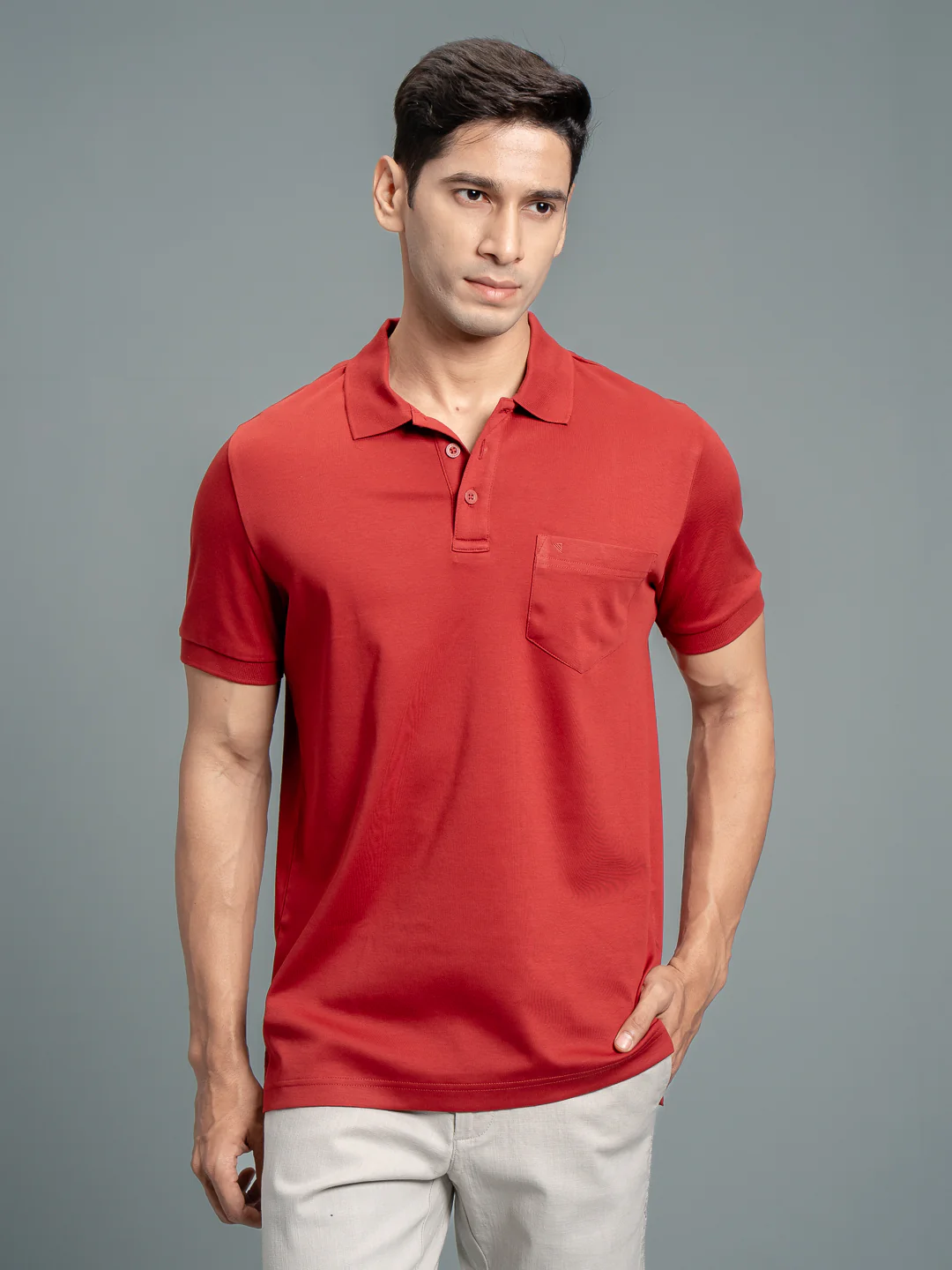 Extra Long Staple Cotton Polo Red