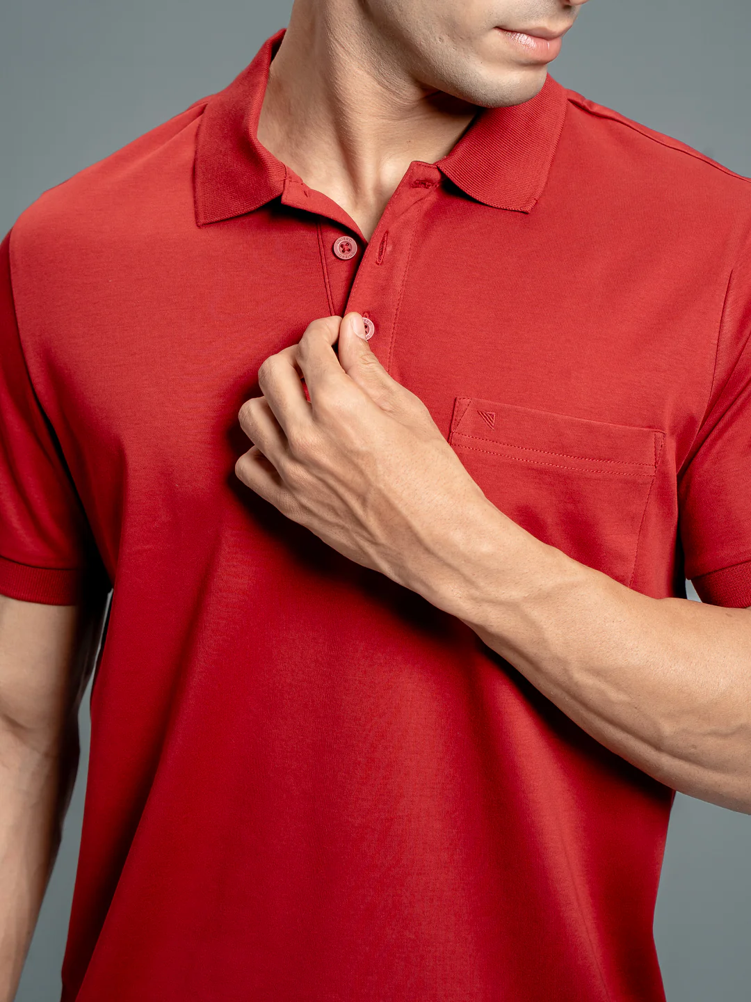 Extra Long Staple Cotton Polo Red - Image 2