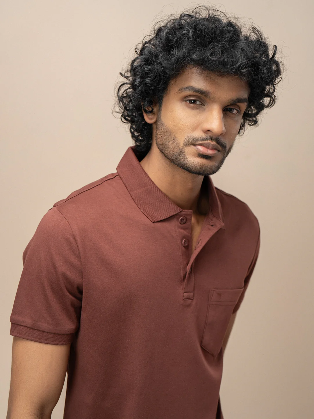 Extra Long Staple Cotton Polo Rust Brown - Image 2