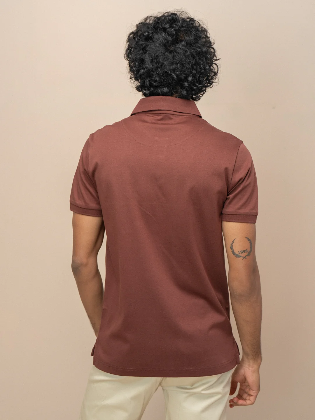 Extra Long Staple Cotton Polo Rust Brown - Image 3