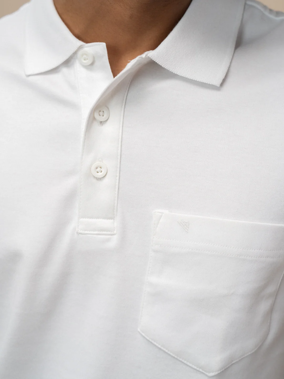 Extra Long Staple Cotton Polo White - Image 3