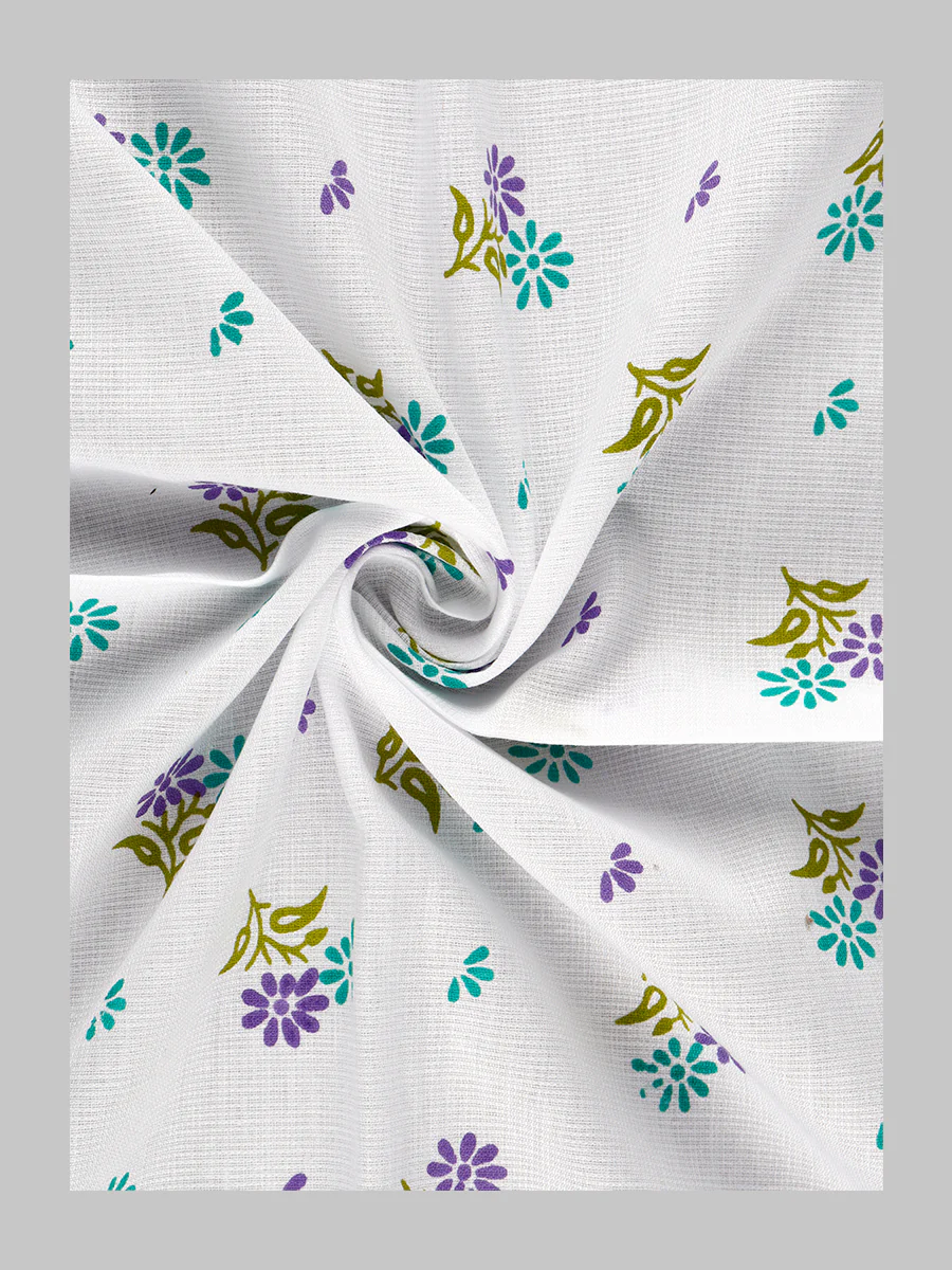 Fine Cotton White with Assorted Printed Design Bath Towel - Image 11