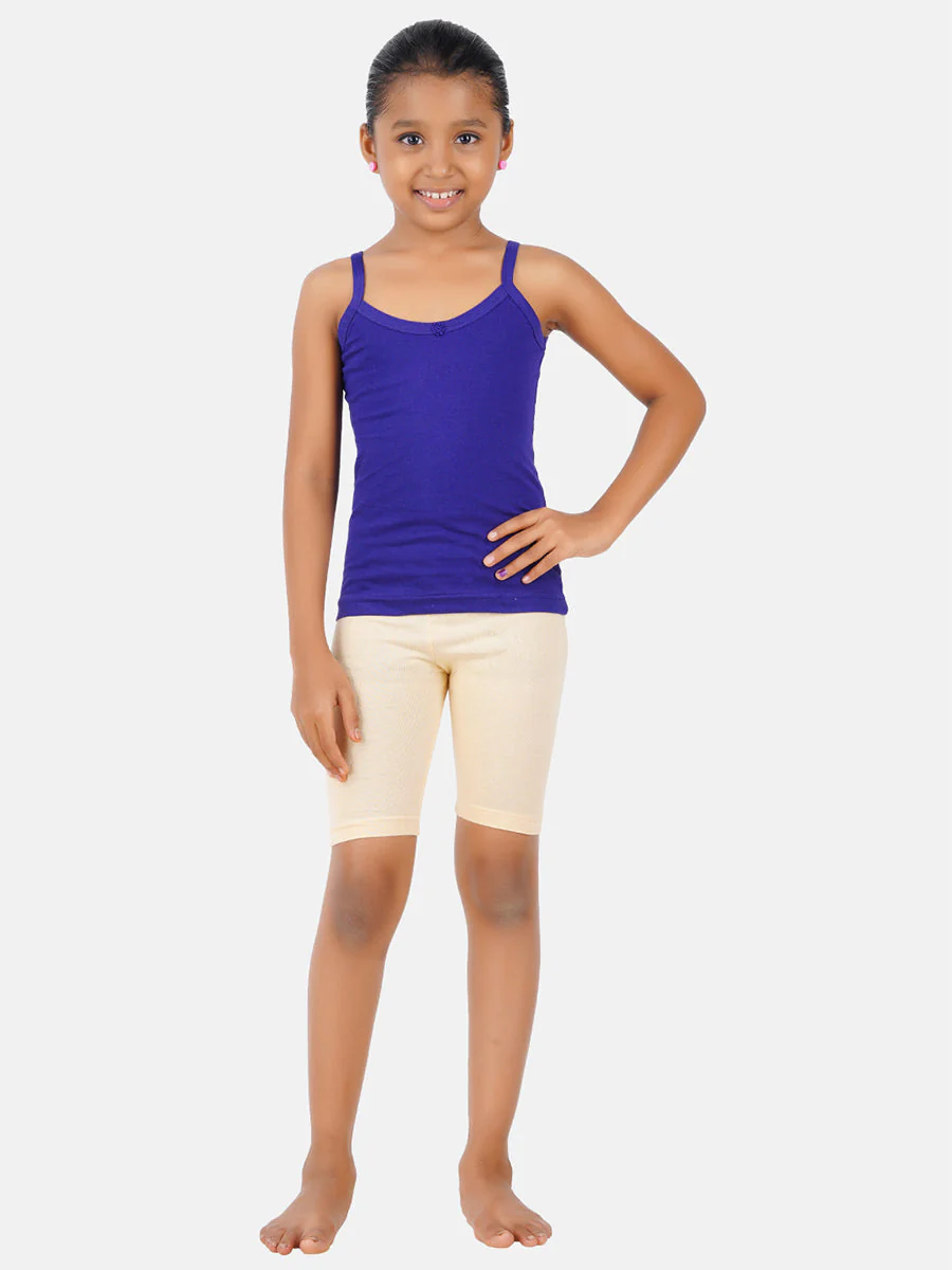 Girl's Assorted Colour Combed Cotton Fantasy Camisole (2 PCs Pack) - Image 5