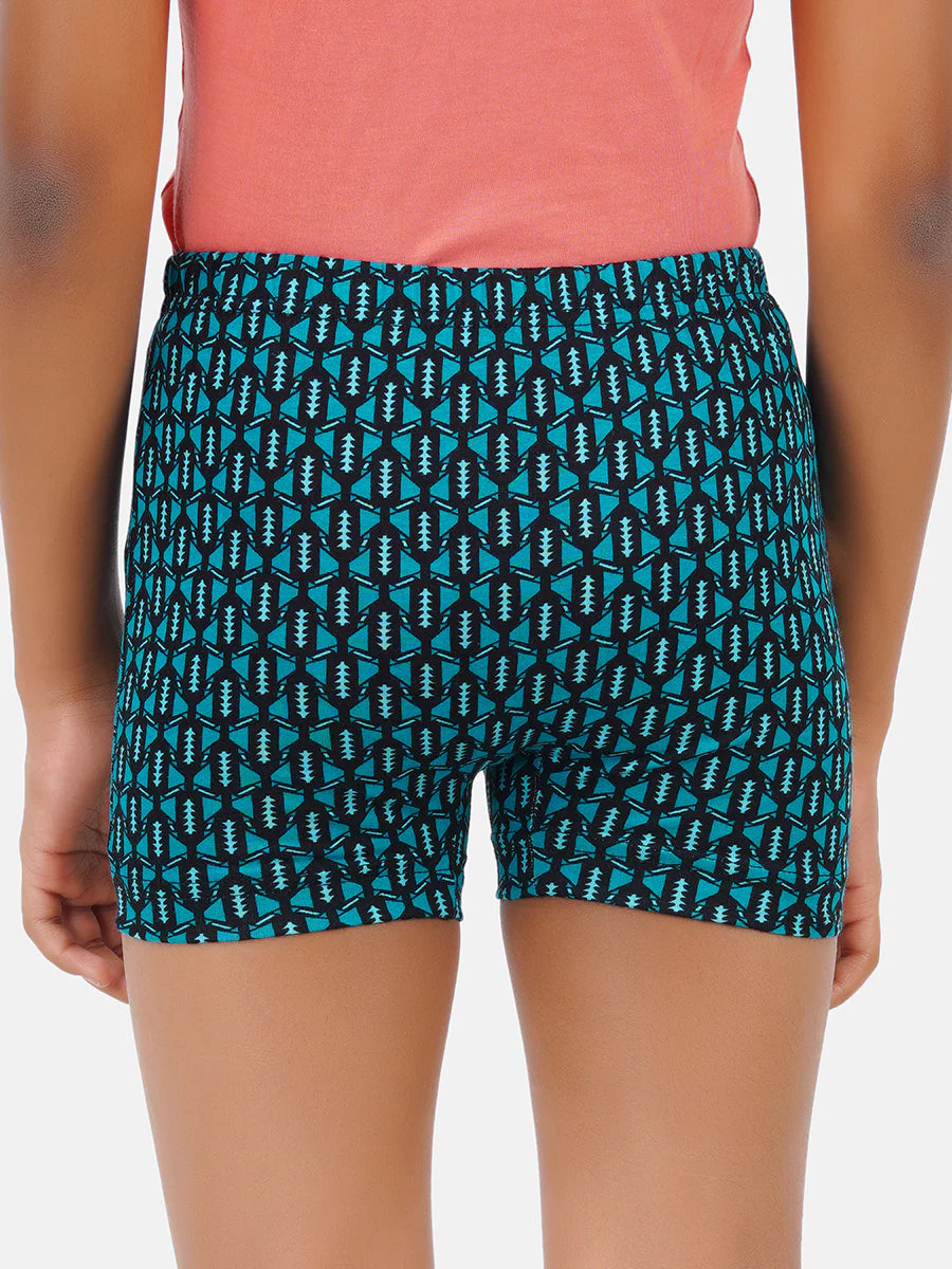 Girl's Assorted Colour Printed Lutty Shorts (4 PCs Pack) - Image 2