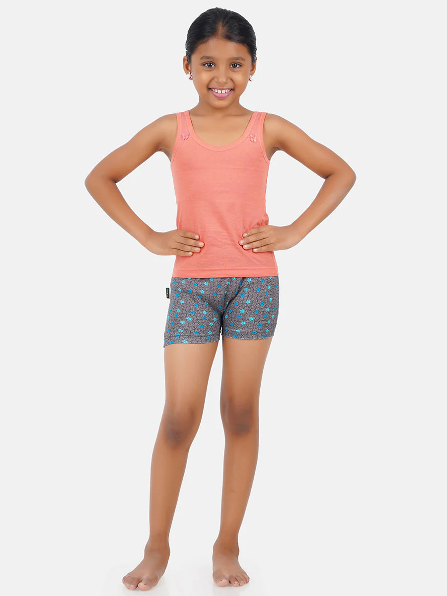 Girl's Assorted Colour Printed Lutty Shorts (4 PCs Pack) - Image 4