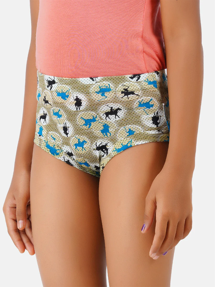 Girl's Assoretd Colour Printed Lutty Panties (4 PCs Pack) - Image 2