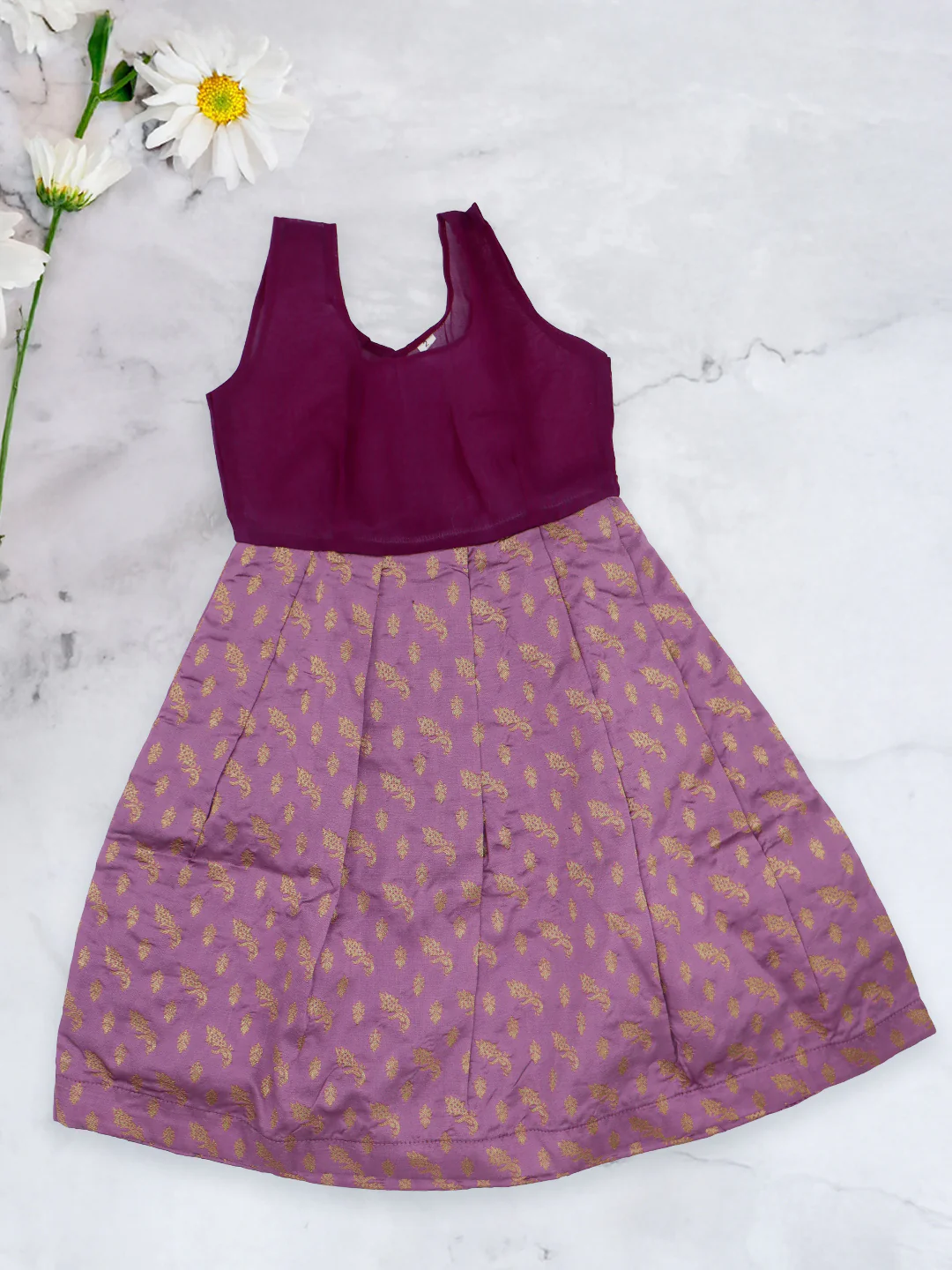 Girls Traditional Skirt Set Violet with Purple GPS21 - Image 3